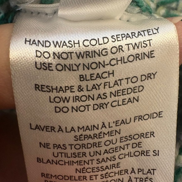 Kimchi Blue Space Station Cream Green Chunky V-Neck Sweater Size Medium - Picture 5 of 7